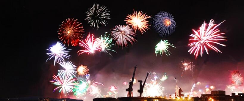 feu d'artifice à Brest 14 juillet